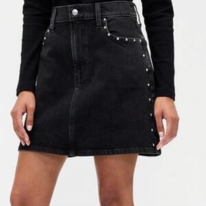 GAP Studded Light Blue Denim Mini Skirt